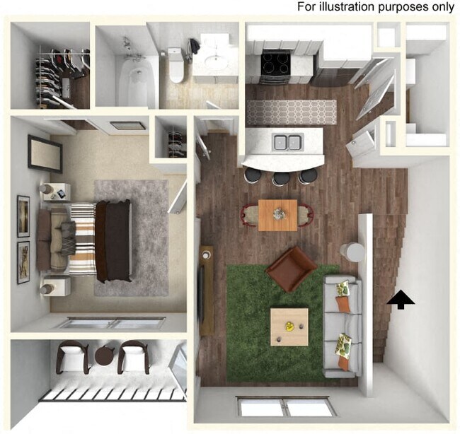 A1 1x1 145 floor plan